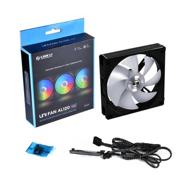 Lian Li Uni Fan Al120 Single Pack Black Without Controller (Compatible With Lian Li Al120 3 Pack Only)
