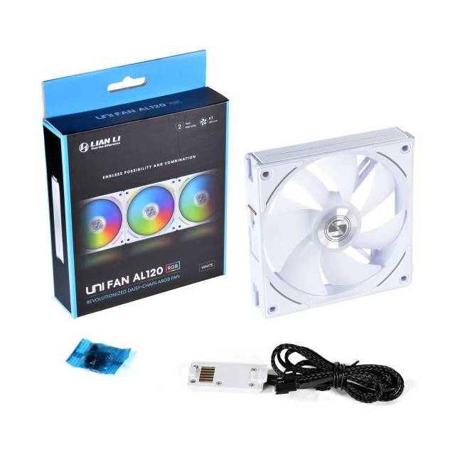 Lian Li Uni Fan Al120 Single Pack White Without Controller (Compatible With Lian Li Al120 3 Pack Only)