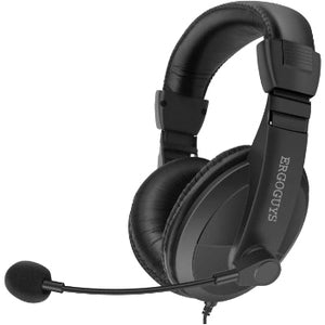 Lightweight Headset with Adjustable Microphone - Gaming & PC | Ergoguys EG-55BLK