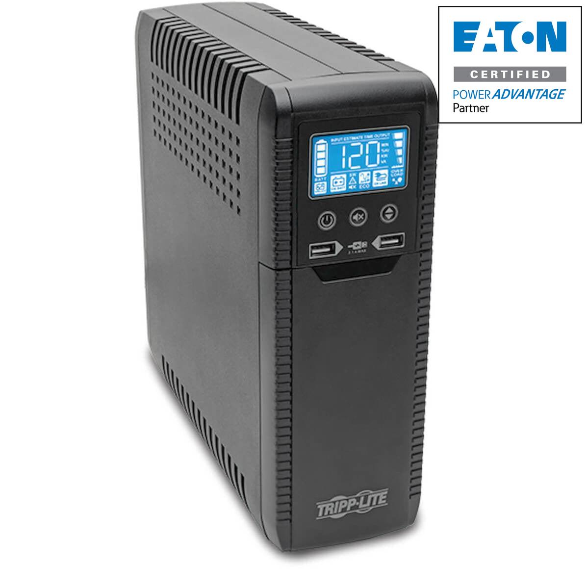 Line Interactive UPS 1000VA - Tripp Lite ECO Series with AVR & Battery Backup | TecISoft ECO1000LCD