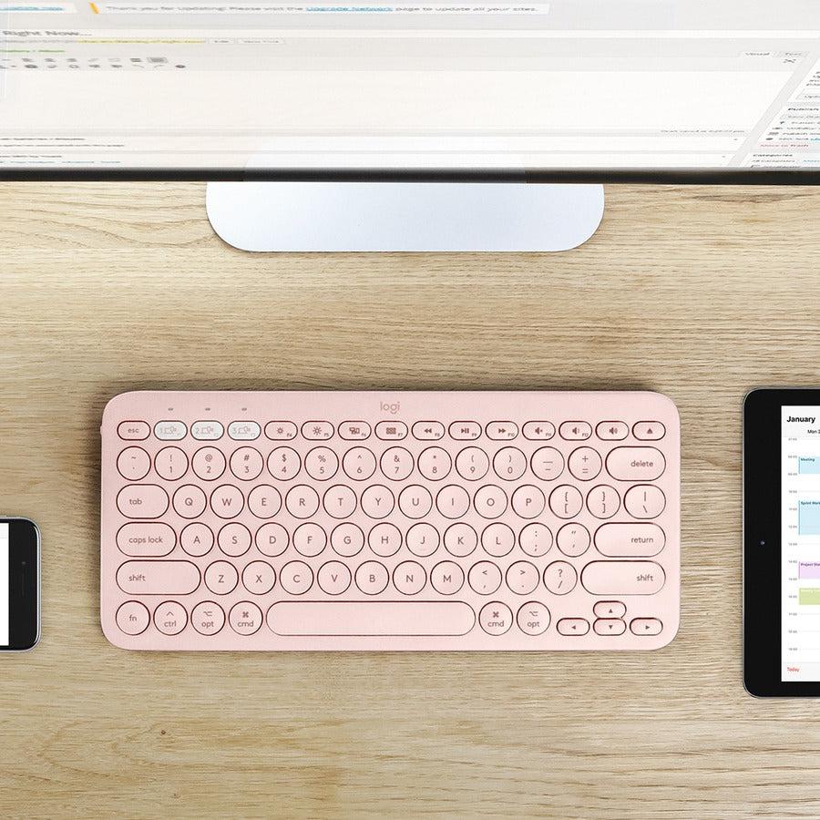 Logitech K380 For Mac Keyboard Bluetooth Qwerty Us English Rose