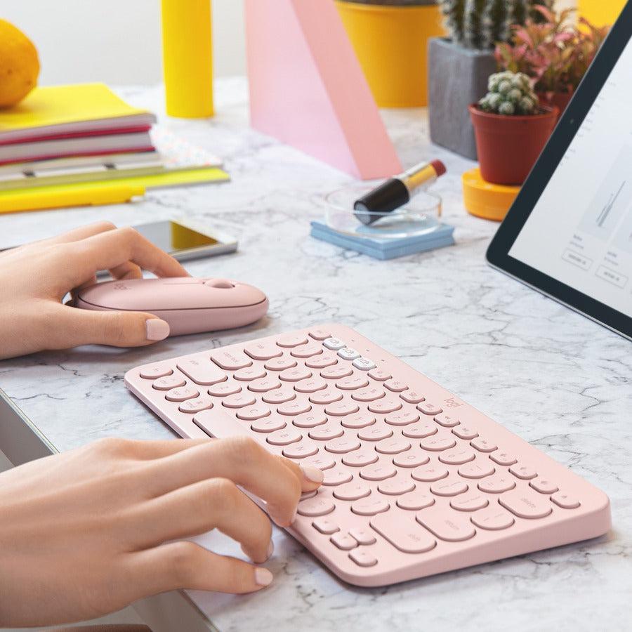 Logitech K380 For Mac Keyboard Bluetooth Qwerty Us English Rose