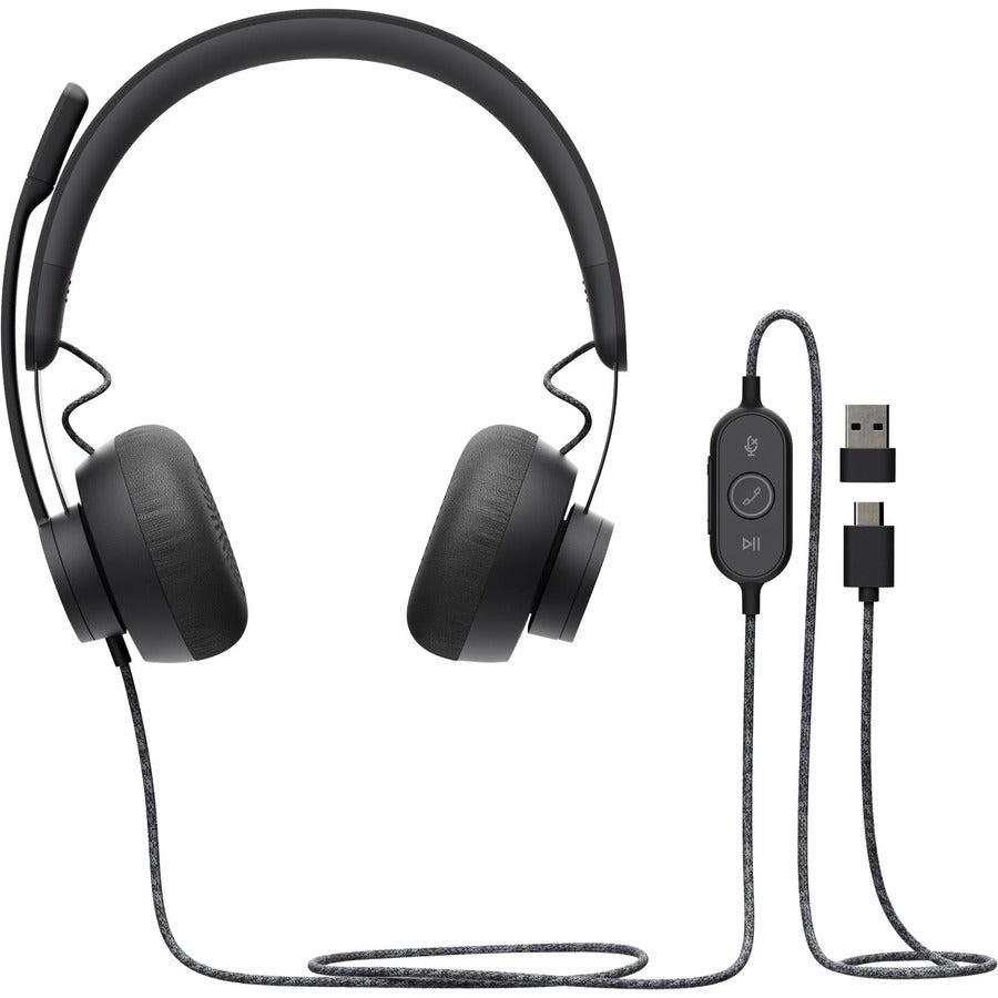 Logitech Zone Wired Headset Noise-Canceling with Premium Mic - Professional Audio | TecISoft 981-000876
