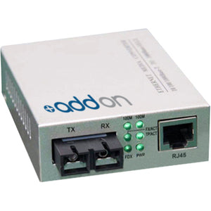 Long Distance Media Converter 100Base-LX - Single-Mode Fiber 1310nm 40km | TecISoft ADD-FMC-FX-4SC