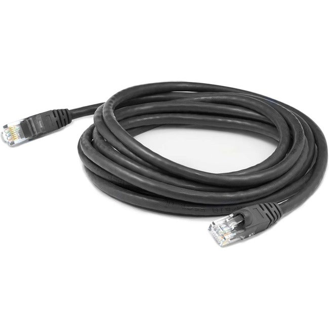AddOn 10ft M12 (Male) to RJ-45 (Male) Black Cat5e UTP PVC Copper Patch Cable ADD-10FM12-RJ45-ECAB