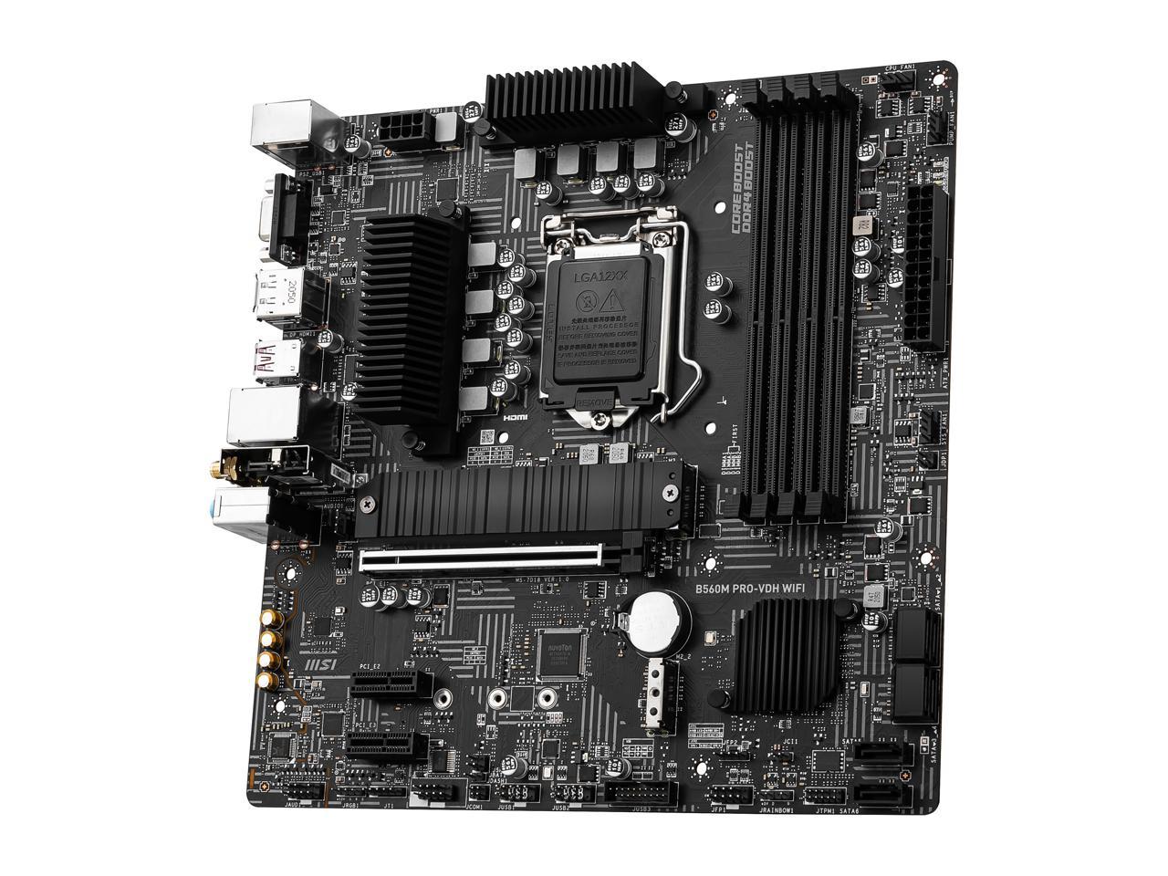 Msi B560M Pro-Vdh Wifi Lga 1200 Intel B560 Sata 6Gb/S Micro Atx Intel Motherboard