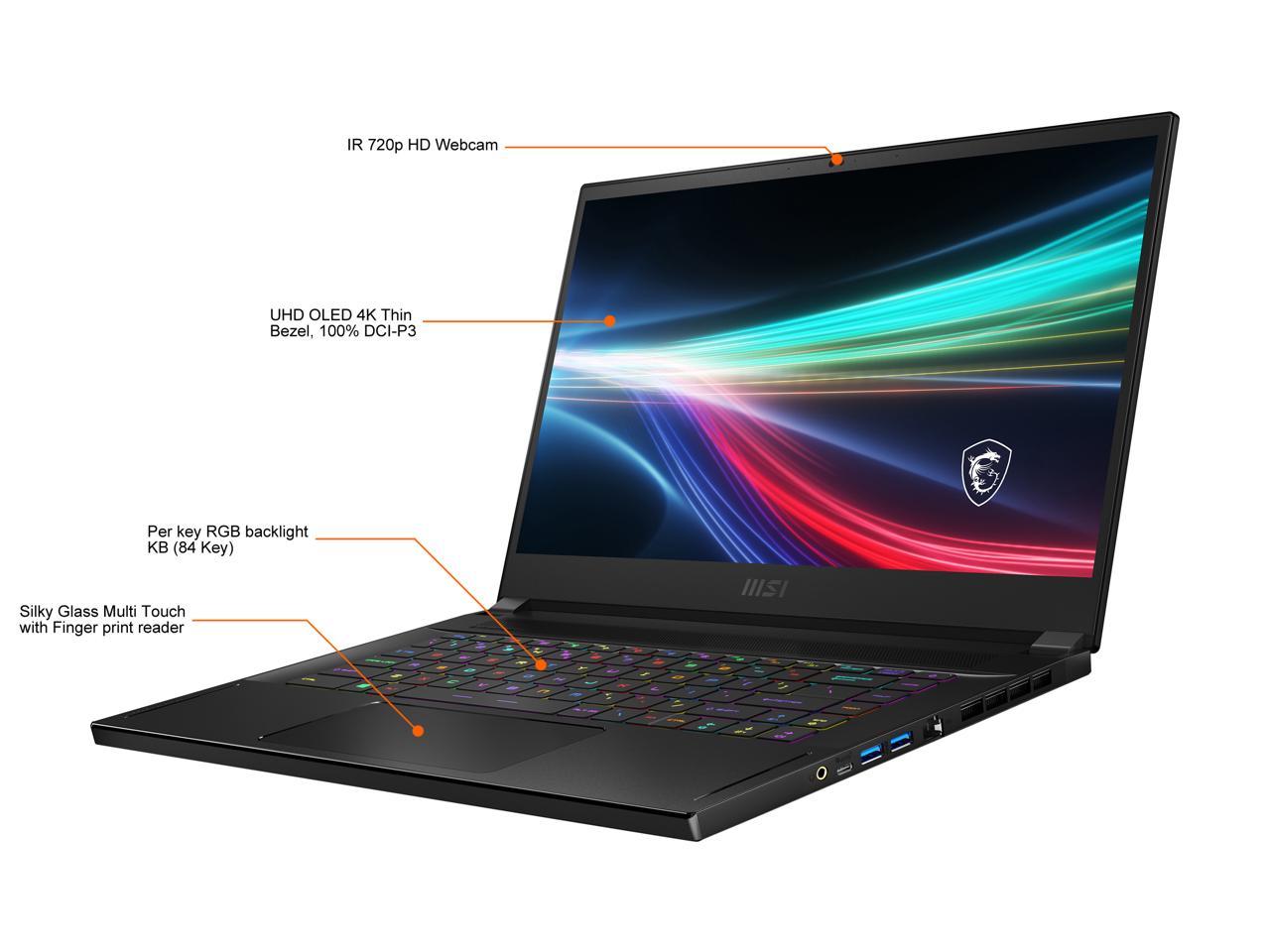 Msi Creator 15 A11Uh-492 15.6 Inch Intel Core I7-11800H 2.4-4.6Ghz/ 16Gb (8Gb*2) Ddr4/ 1Tb Nvme Ssd/ Rtx 3080/ Usb3.2/ Windows 10 Pro Laptop (Black)