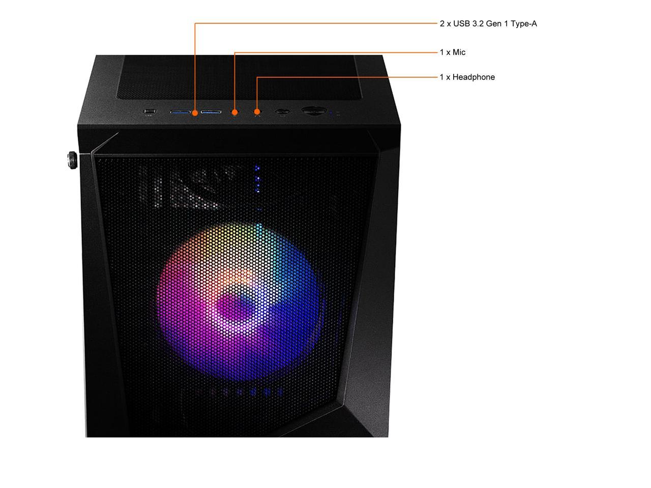 Msi Gaming Desktop Codex Zs 5Tc-042Us Ryzen 5 5000 Series 5600X (3.70Ghz) 16Gb Ddr4 500 Gb Pcie Ssd Nvidia Geforce Rtx 3060 Windows 10 Home 64-Bit