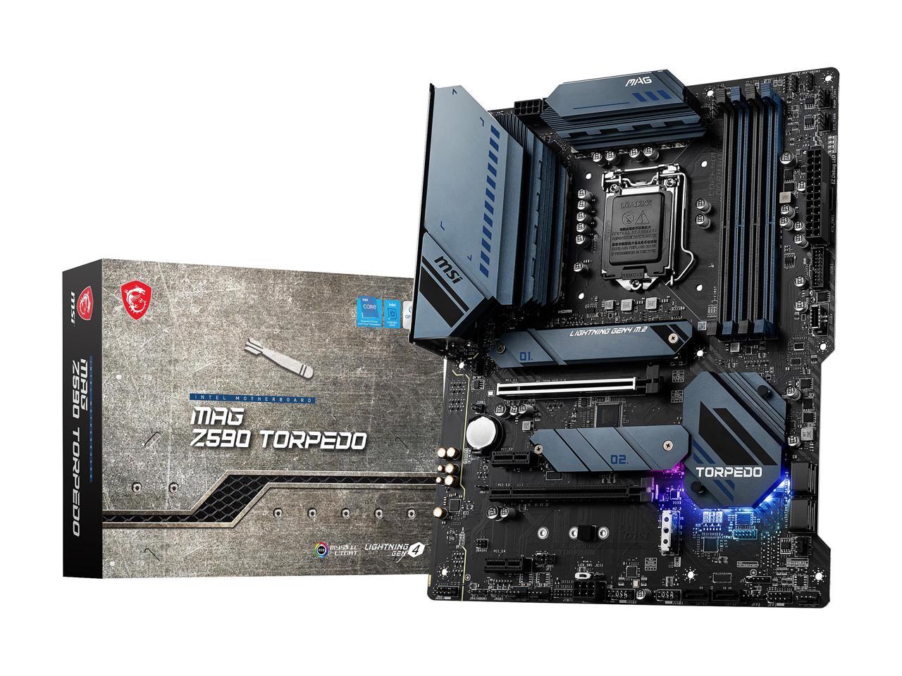 Msi Mag Z590 Torpedo Lga 1200 Intel Z590 Sata 6Gb/S Atx Intel Motherboard