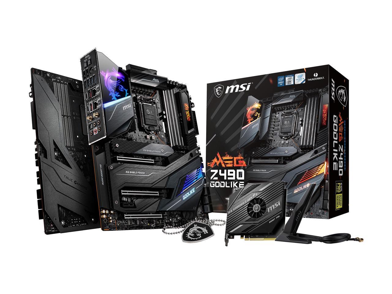 Msi Meg Z490 Godlike Lga 1200 Intel Z490 Sata 6Gb/S Extended Atx Intel Motherboard