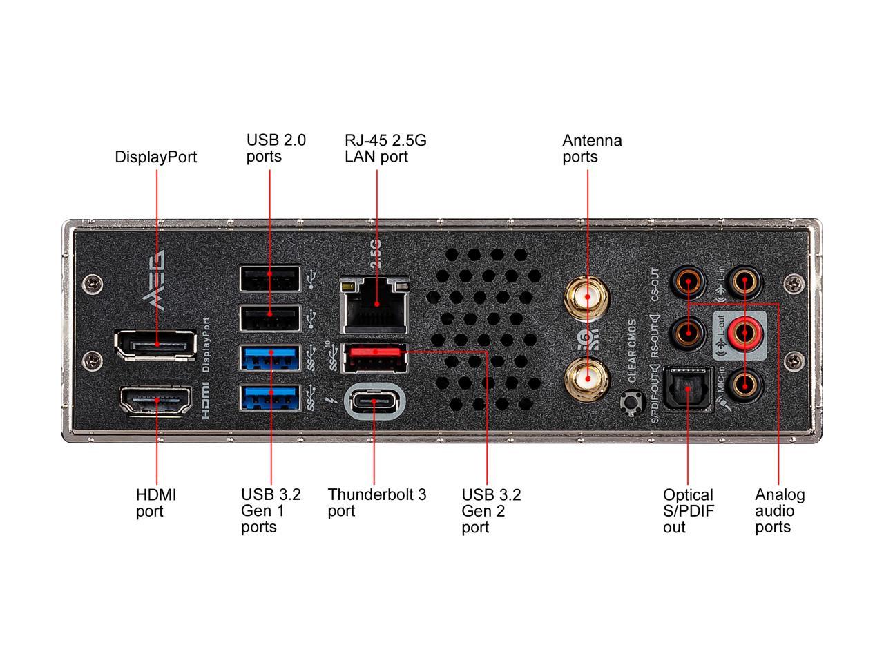 Msi Meg Z490I Unify Lga 1200 Intel Z490 Sata 6Gb/S Mini Itx Intel Motherboard