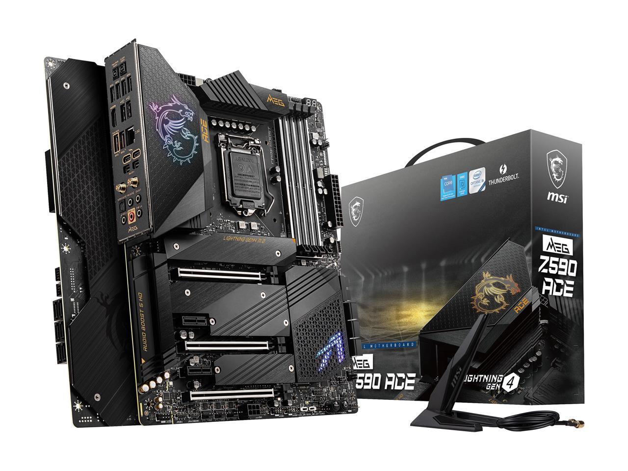 Msi Meg Z590 Ace Lga 1200 Intel Z590 Sata 6Gb/S Atx Intel Motherboard