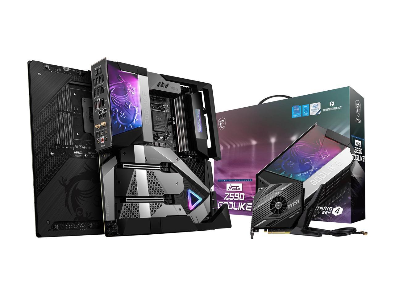 Msi Meg Z590 Godlike Lga 1200 Intel Z590 Sata 6Gb/S Extended Atx Intel Motherboard