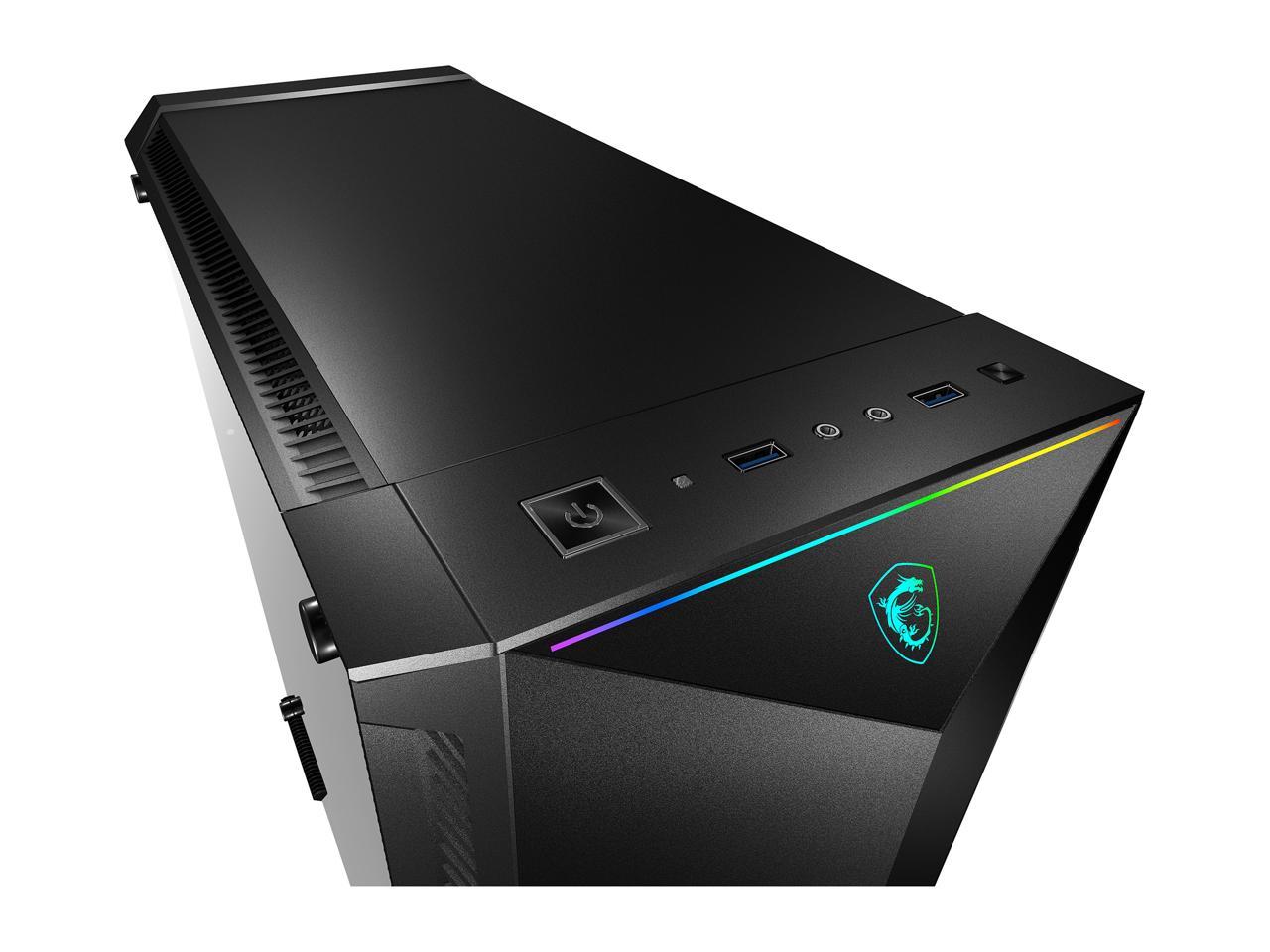 Msi Mpg Gungnir 100 Mid-Tower Chassis Support Up To Eatx Motherboard, 3D-Printing Customized Parts, Side Panel Of 4Mm Tempered Glass