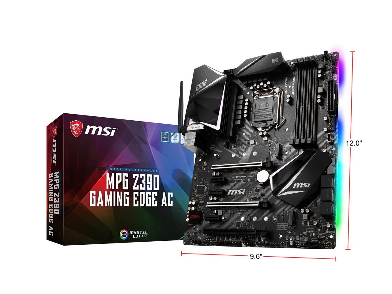 Msi Mpg Z390 Gaming Edge Ac Lga 1151 (300 Series) Intel Z390 Sata 6Gb/S Atx Intel Motherboard
