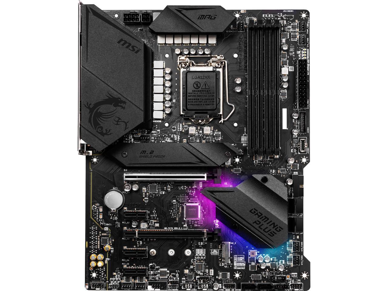 Msi Mpg Z490 Gaming Plus Lga 1200 Intel Z490 Sata 6Gb/S Atx Intel Motherboard