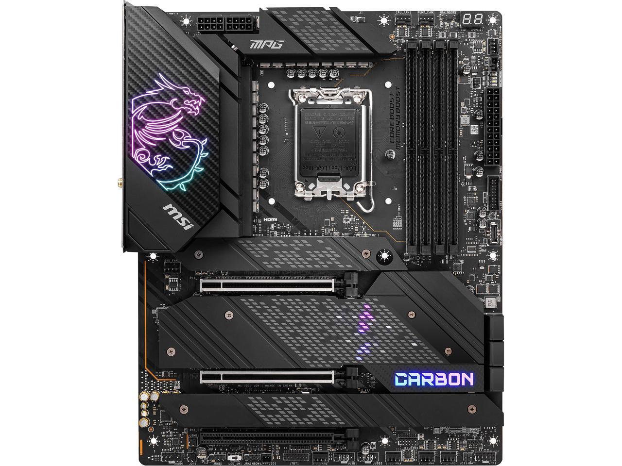 Msi Mpg Z690 Carbon Wifi Socket Lga1700/ Intel Z690/ Ddr5/ Sata3&Usb3.2/ Amd Crossfire/ M.2/ Wifi&Bluetooth/ Atx Motherboard