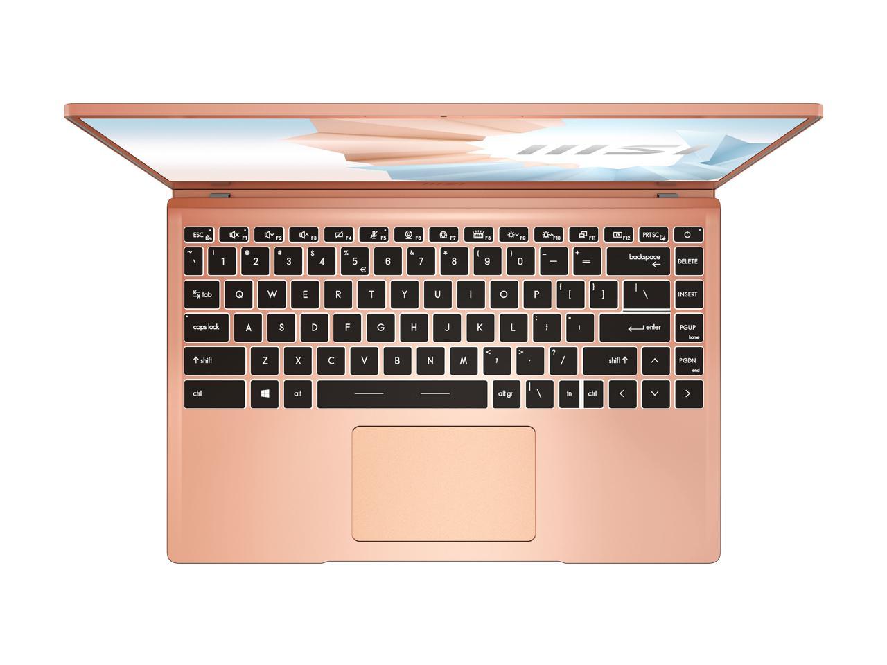 Msi Modern 14 B11Mo-242 14 Inch Intel Core I7-1165G7 0.9 - 4.2Ghz/ 8Gb Ddr4/ 512Gb Nvme Ssd/ Intel Iris Xe/ Usb3.2/ Windows 10 Laptop (Beige Mousse)