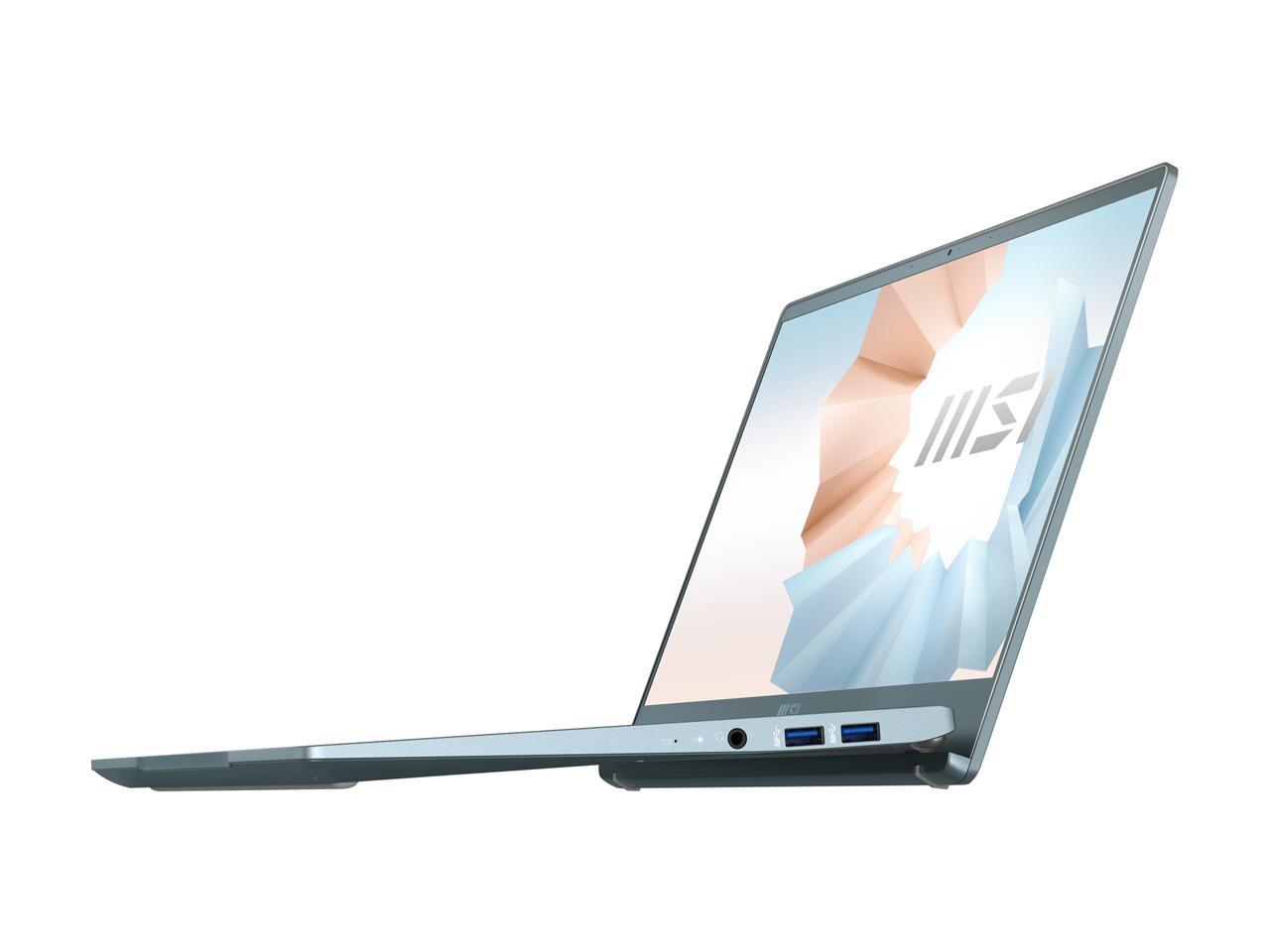 Msi Modern 14 B11Mo-612 14 Inch Intel Core I3-1115G4 1.3-4.1Ghz/ 8Gb Ddr4/ 512Gb Nvme Ssd/ Intel Iris Xe/ Usb3.2/ Windows 10 Laptop (Blue Stone)