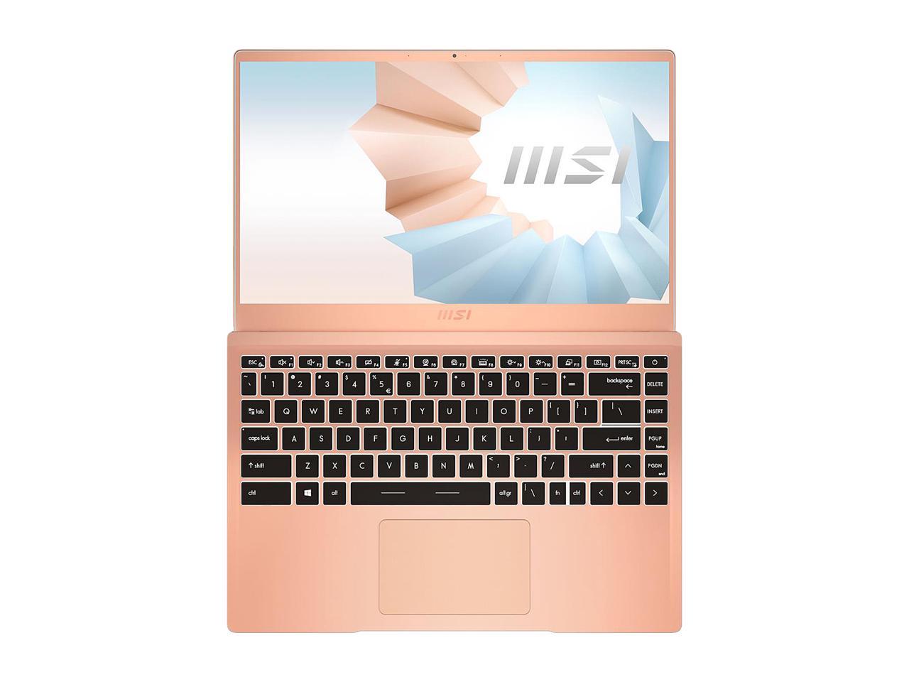 Msi Modern 14 B11Mo-857 14 Inch Intel Core I5-1155G7 2.5-4.5Ghz/ 8Gb Ddr4/ 512Gb Nvme Ssd/ Intel Iris Xe/ Usb3.2/ Windows 10 Laptop (Beige Mousse)