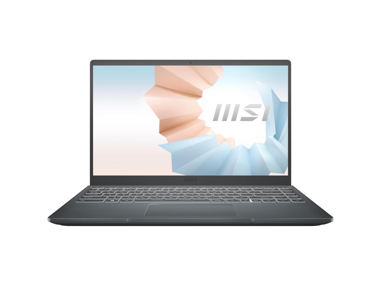 Msi Modern 14 B11Mou-494 14 Inch Intel Core I7-1195G7 2.9-5.0Ghz/ 8Gb Ddr4/ 512Gb Nvme Ssd/ Intel Iris Xe/ Usb3.2/ Windows 10 Laptop (Carbon Gray)
