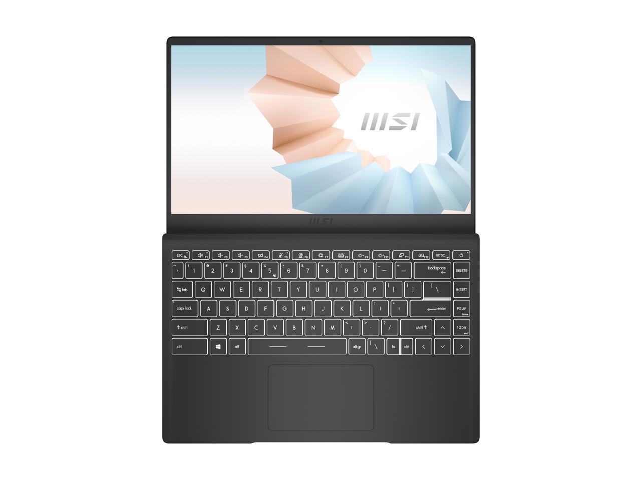 Msi Modern 14 B5M-053 14 Inch Amd Ryzen 5 5500U 2.1-4.0Ghz/ 8Gb Ddr4/ 256Gb Nvme Ssd/ Usb3.2/ Windows 10 Laptop (Carbon Gray)