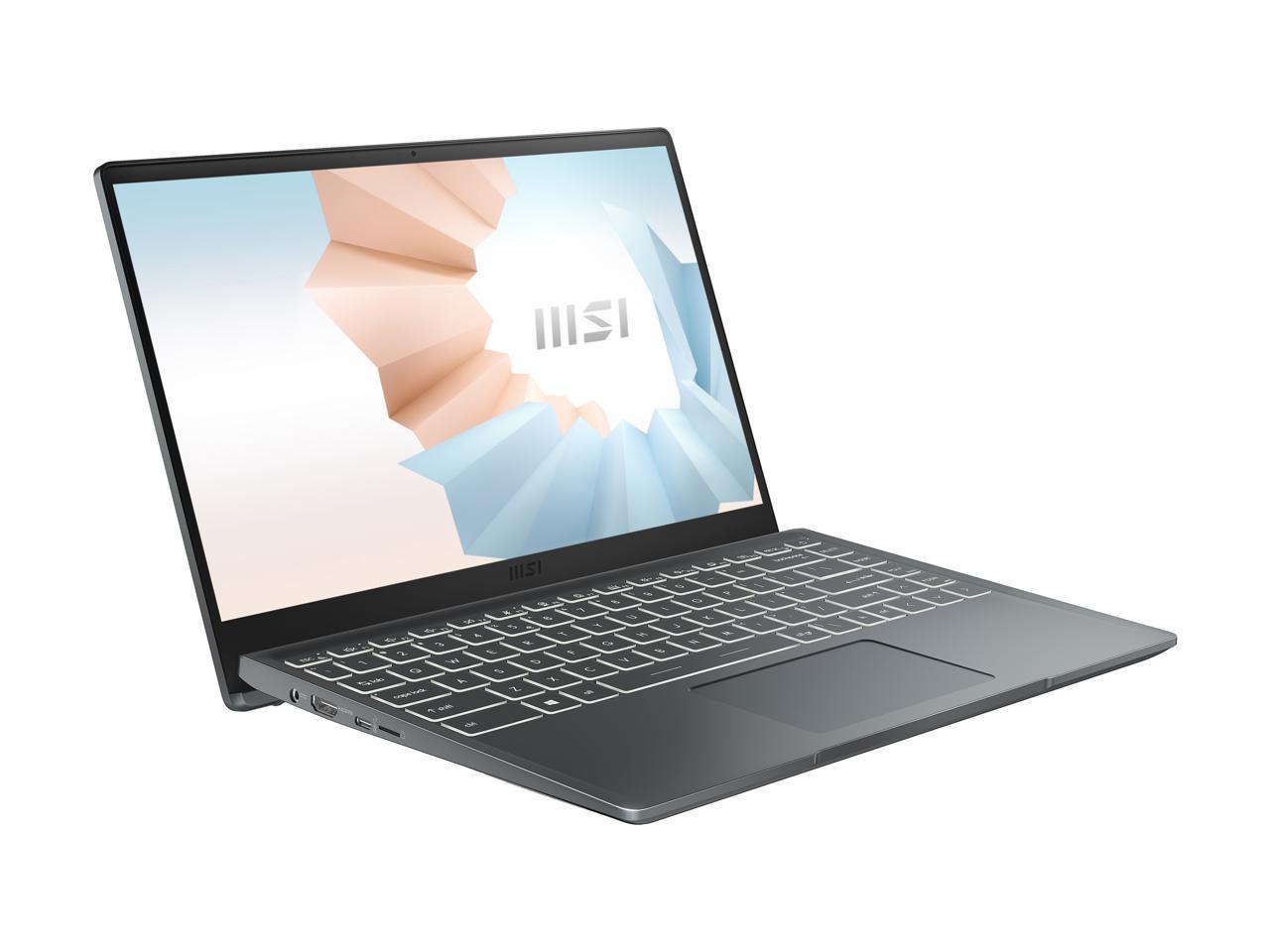 Msi Modern 14 B5M-053 14 Inch Amd Ryzen 5 5500U 2.1-4.0Ghz/ 8Gb Ddr4/ 256Gb Nvme Ssd/ Usb3.2/ Windows 10 Laptop (Carbon Gray)