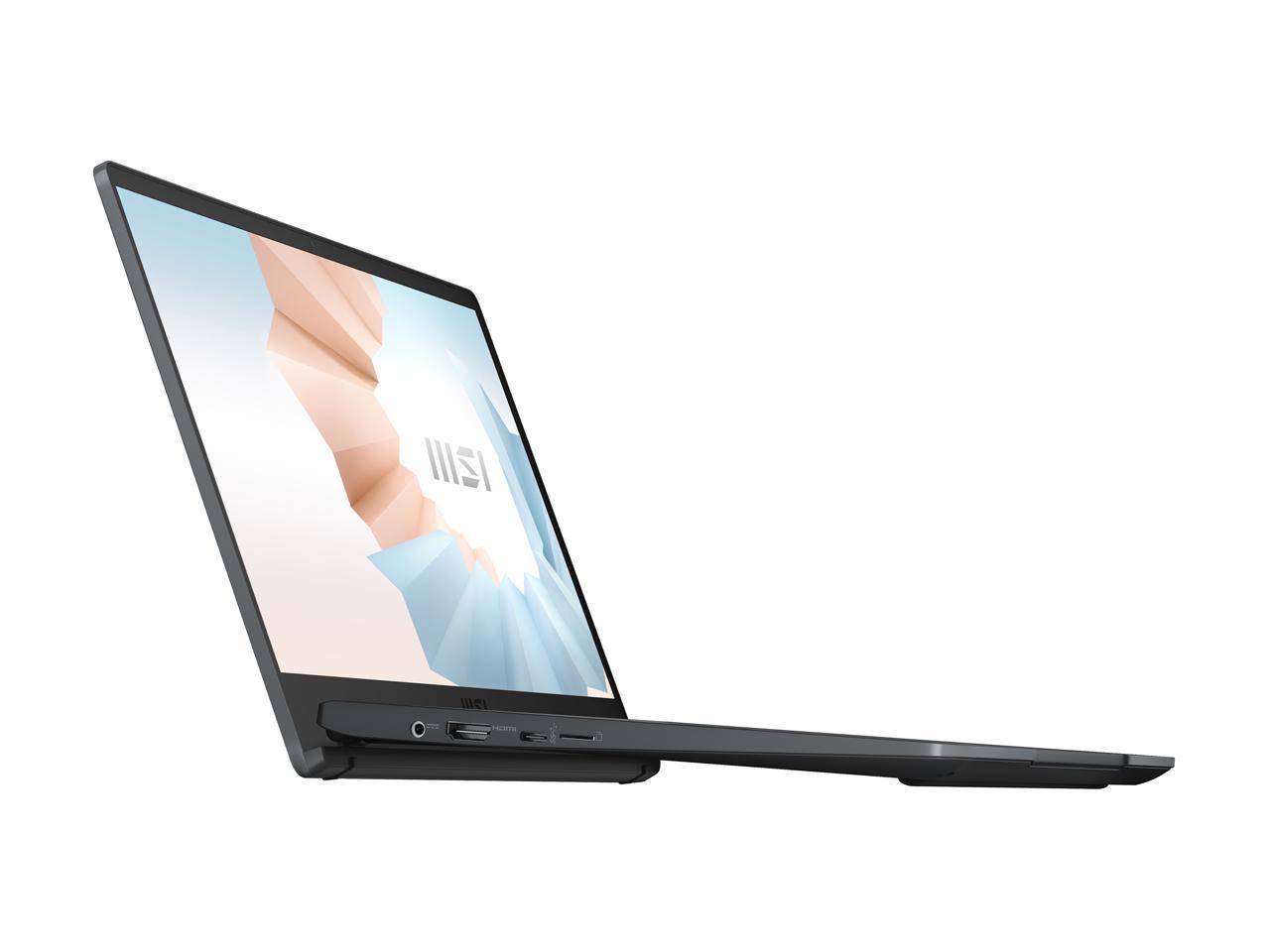Msi Modern 14 B5M-053 14 Inch Amd Ryzen 5 5500U 2.1-4.0Ghz/ 8Gb Ddr4/ 256Gb Nvme Ssd/ Usb3.2/ Windows 10 Laptop (Carbon Gray)