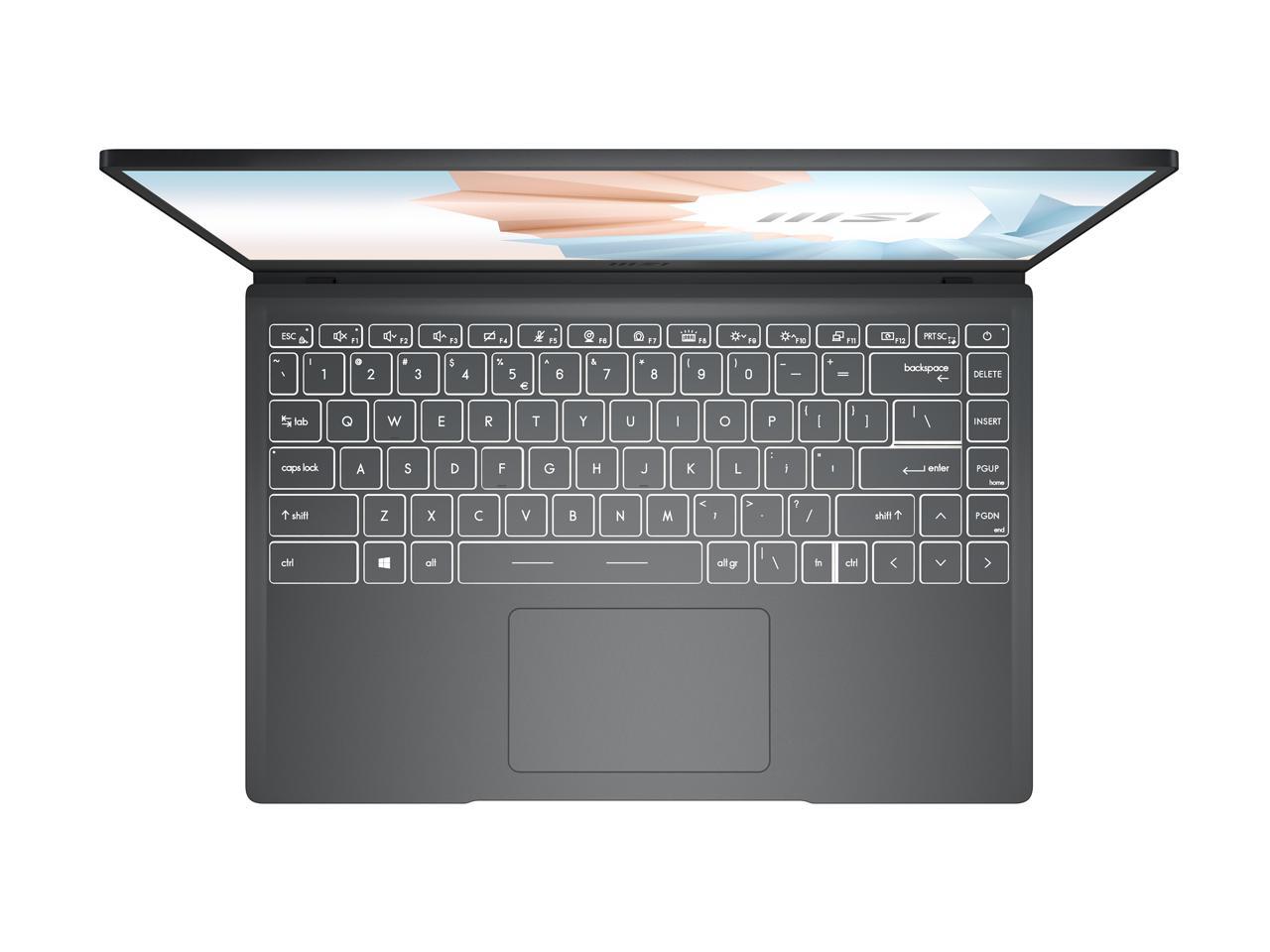 Msi Modern 14 B5M-053 14 Inch Amd Ryzen 5 5500U 2.1-4.0Ghz/ 8Gb Ddr4/ 256Gb Nvme Ssd/ Usb3.2/ Windows 10 Laptop (Carbon Gray)