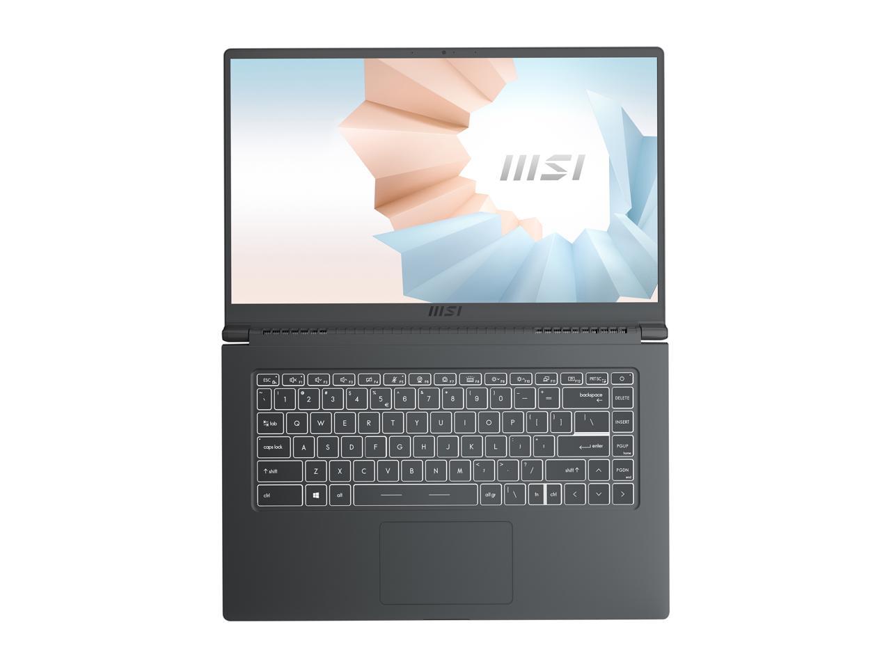 Msi Modern 15 A11Mu-681 15.6 Inch Intel Core I7-1195G7 2.9-5.0Ghz/ 16Gb (8G*2) Ddr4/ 512Gb Nvme Ssd/
