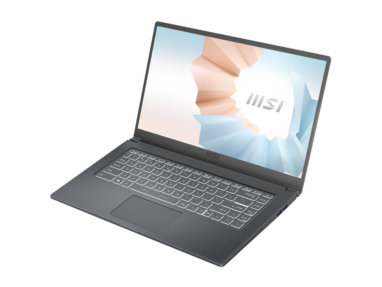 Msi Modern 15 A11Mu-681 15.6 Inch Intel Core I7-1195G7 2.9-5.0Ghz/ 16Gb (8G*2) Ddr4/ 512Gb Nvme Ssd/