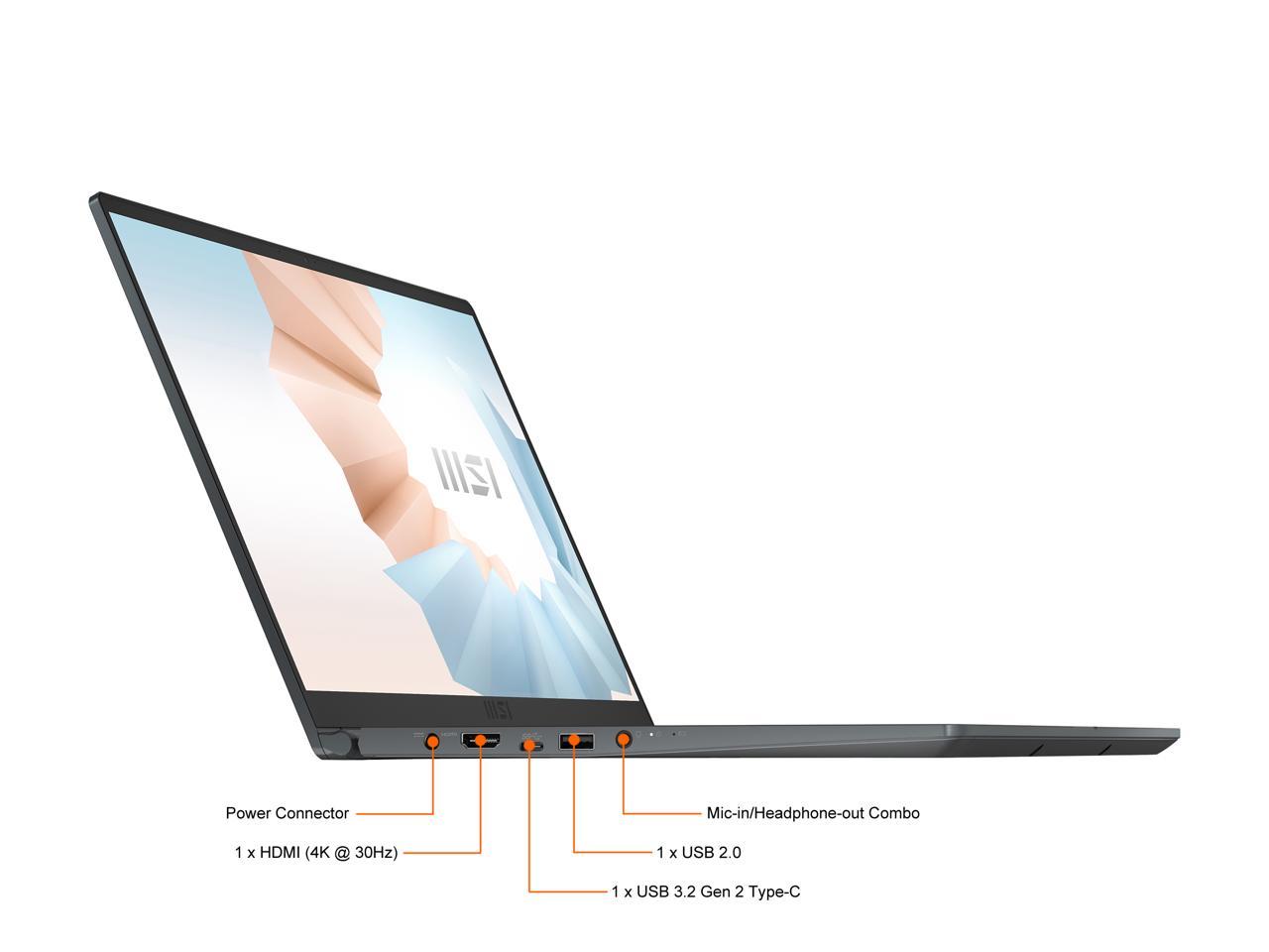 Msi Modern 15 A11Mu-681 15.6 Inch Intel Core I7-1195G7 2.9-5.0Ghz/ 16Gb (8G*2) Ddr4/ 512Gb Nvme Ssd/
