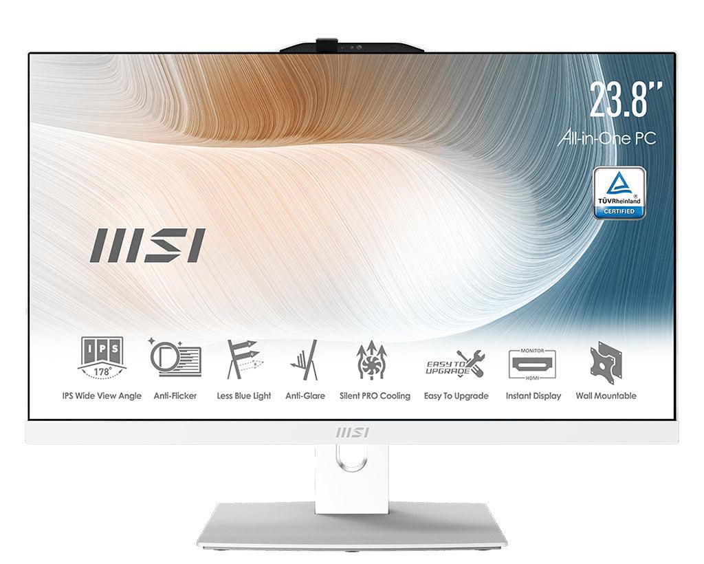 Msi Modern Am242Tp 11M-875 Intel® Core™ I5 60.5 Cm (23.8") 1920 X 1080 Pixels Touchscreen 8 Gb Ddr4-Sdram 256 Gb Ssd All-In-One Pc Windows 11 Home Wi-Fi 6 (802.11Ax) White