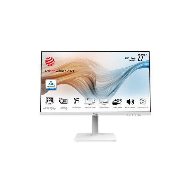 Msi Modern Md271Qpw 27 Inch Wqhd Ips 1000:1 5Ms Hdmi/Displayport Anti-Glare Monitor W/ Speakers