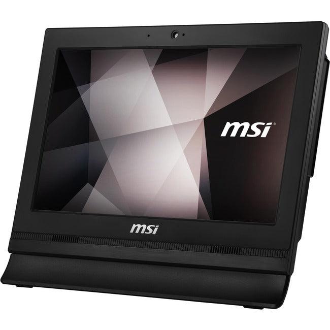 MSI PRO 16T 10M PRO 16T 10M-085US All-in-One Computer - Intel Celeron 5205U - 4 GB - 128 GB SSD - 15.6 HD Touchscreen - Desktop - Black" PR16T10M085