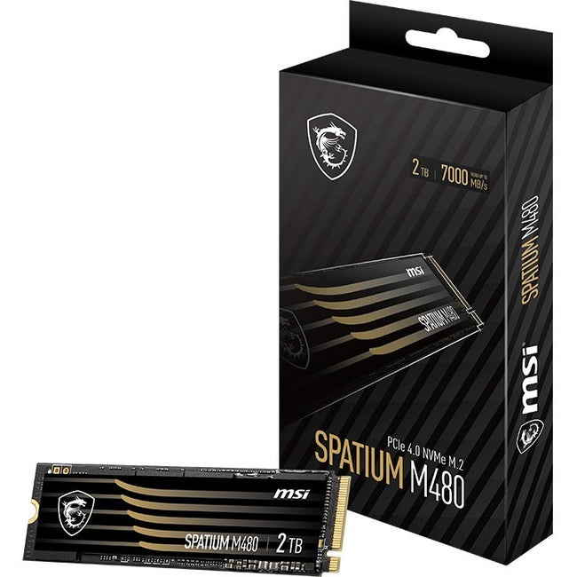 MSI SPATIUM M480 2 TB Solid State Drive - M.2 2280 Internal - PCI Express NVMe (PCI Express NVMe 4.0 x4) SM480N2TB