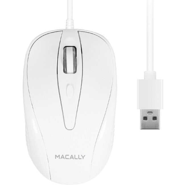 Macally 3 Button Optical Usb Wired Mouse For Mac And Pc