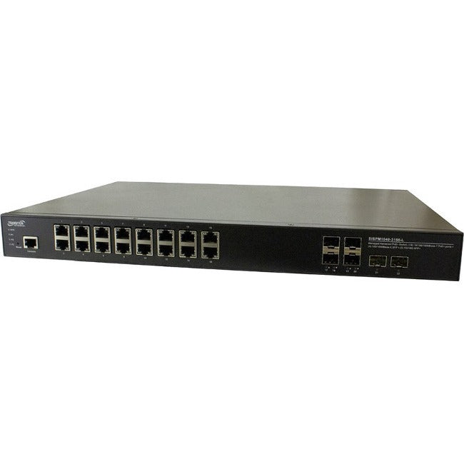 Managed Hardened Gigabit Ethernet PoE+ Switch - Industrial Server Rack Network Switch | Lantronix SISPM1040-3166-L-NA