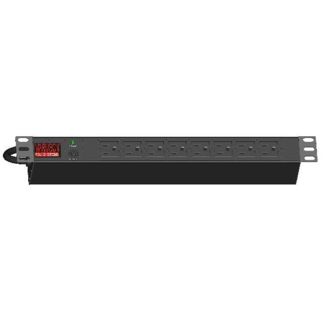 Maruson Pdu-R1508 19" Rackmount,1U, 15A, 10Ft Power Cord, (8) Nema 5-15R Outlets