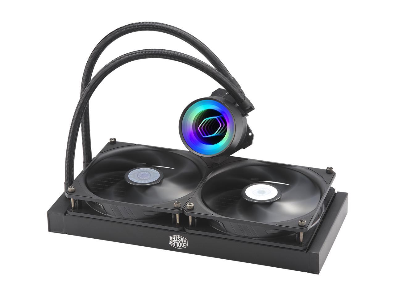 Masterliquid Ml240 Mirror Argb Close-Loop Aio Cpu Liquid Cooler, Mirror Argb Pump, 240 Radiator,