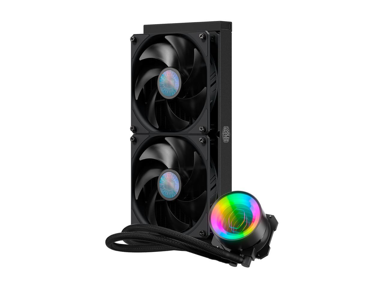 Masterliquid Ml280 Mirror Argb Close-Loop Aio Cpu Liquid Cooler, Mirror Argb Pump, 280 Radiator,