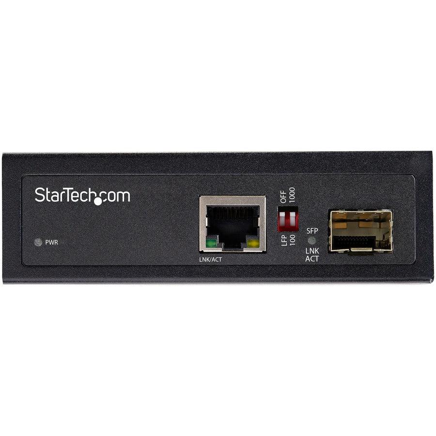 Media Converter - StarTech Industrial Gigabit SFP to RJ45 Cat6 Fiber Ethernet IMC1GSFP