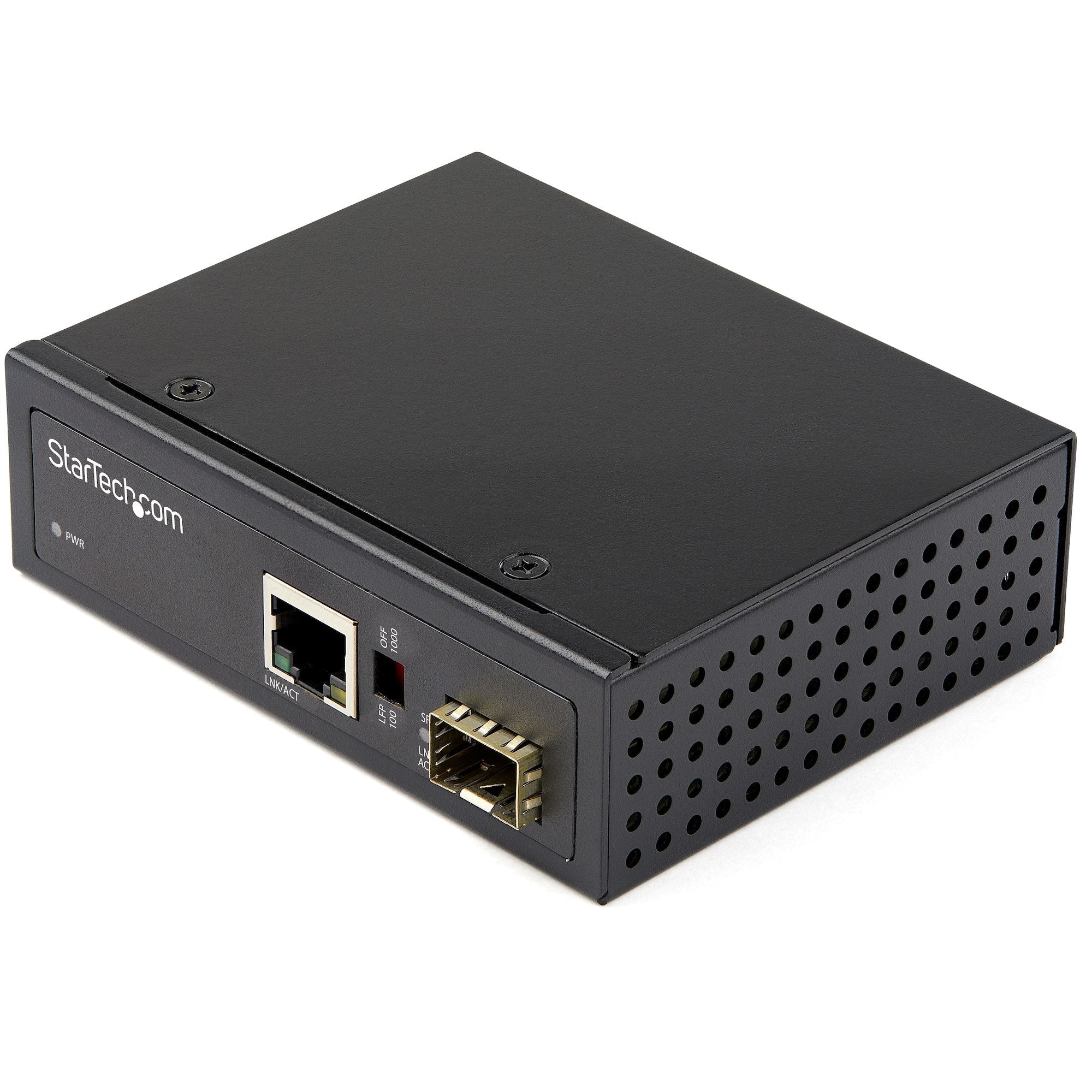 Media Converter - StarTech Industrial Gigabit SFP to RJ45 Cat6 Fiber Ethernet IMC1GSFP