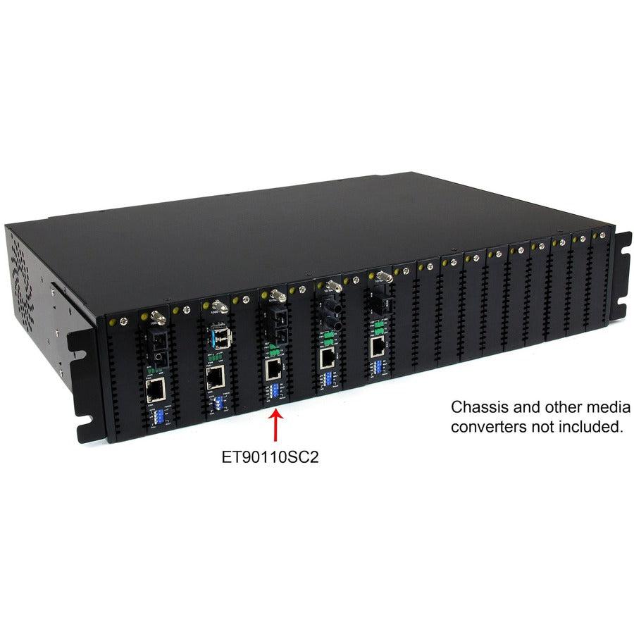 Media Converter - StarTech.com 10/100 Mbps Multi Mode Fiber SC 2 km TAA Compliant | StarTech.com ET90110SC2