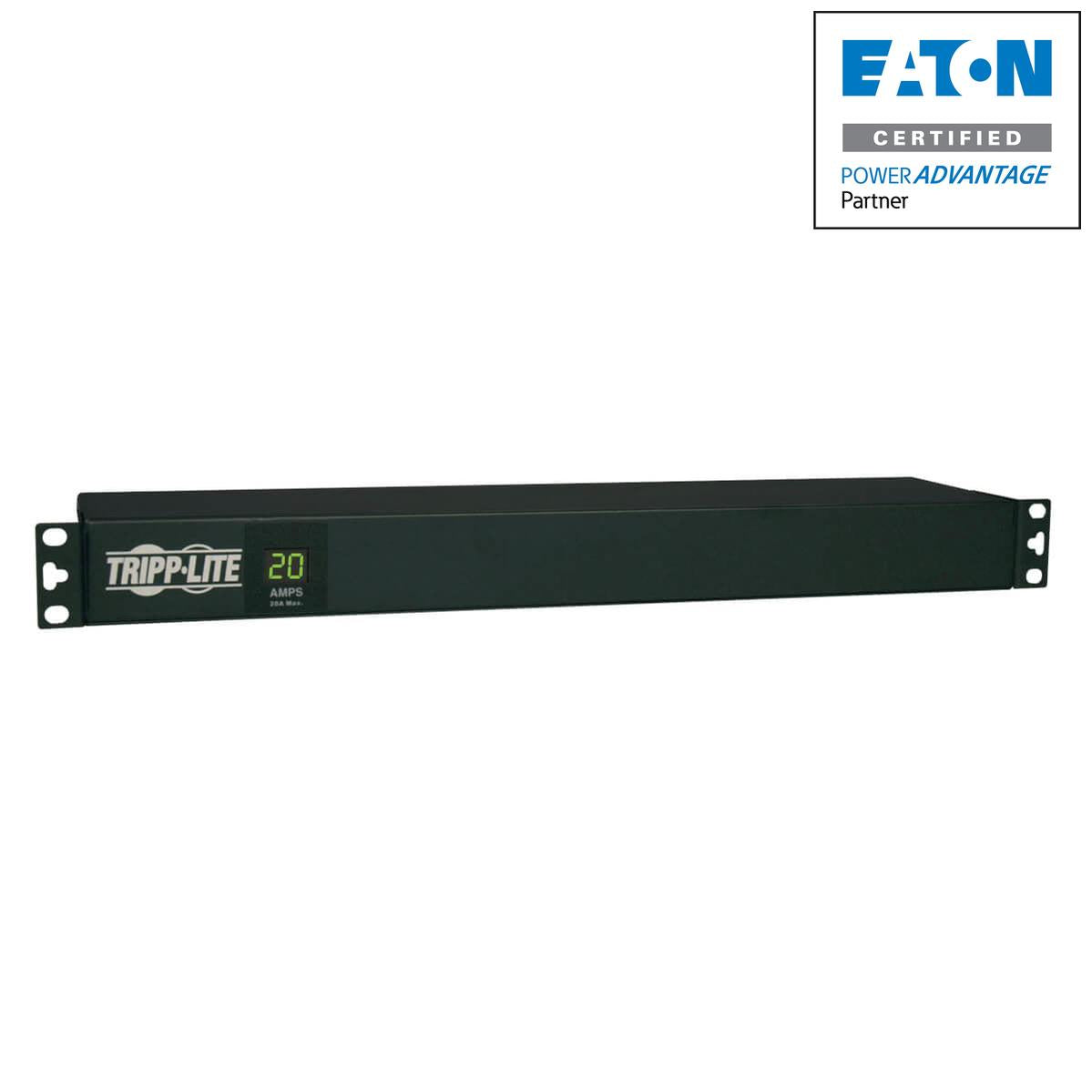Metered PDU 1U Rackmount - Single Phase 120V 12 Outlet Power Distribution Unit | Tripp Lite by Eaton PDUMH20