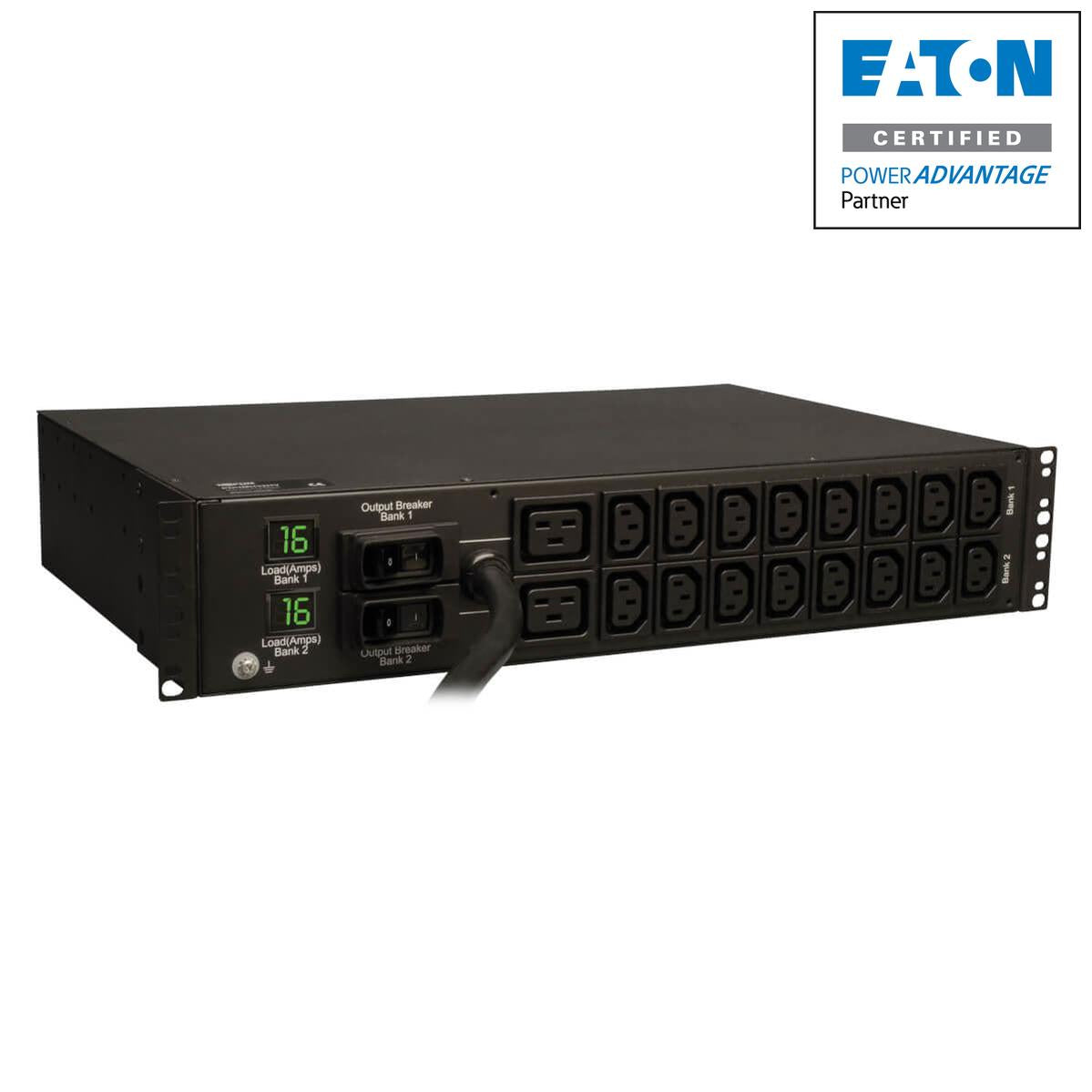 Metered Power Distribution Unit - 2U Rackmount 230V PDU with Local Monitoring | Tripp Lite by Eaton PDUMH32HV