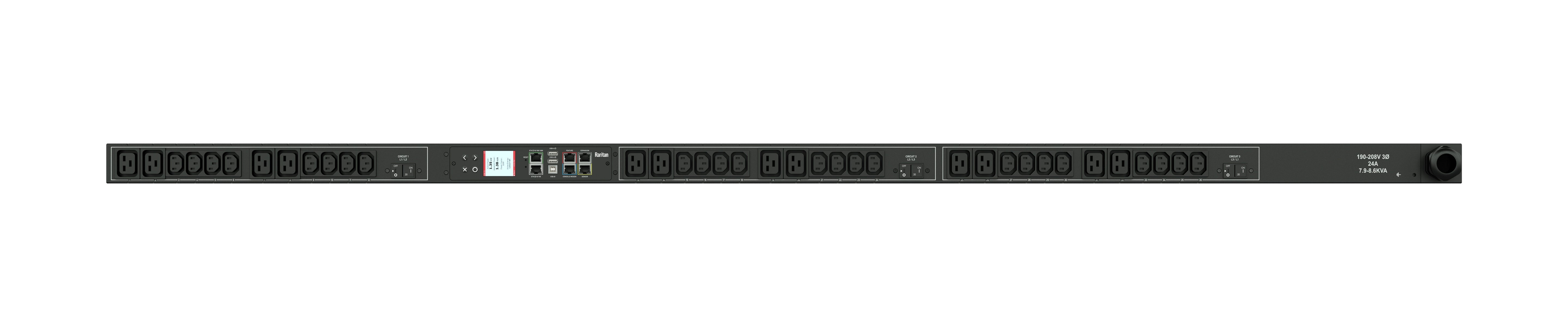 Metered Power Distribution Unit - Raritan PX3-1725 3-Phase Rack PDU | TecISoft