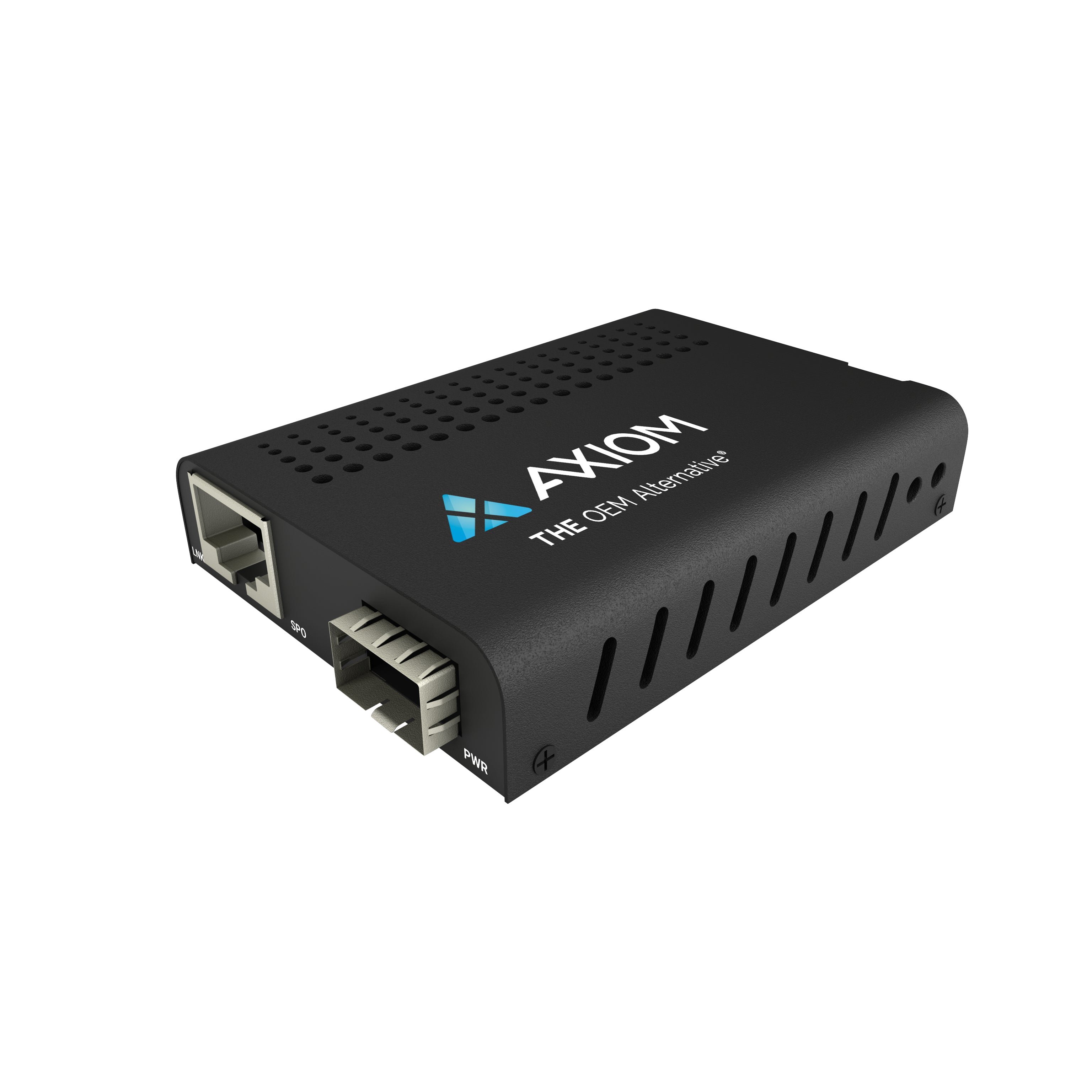 Mini 10G Ethernet Media Converter - RJ45 to SFP+ Open SFP+ Port | Axiom MC10-SFP-AX