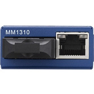 Mini Hardened Media Converter 100Mbps Single Mode 1310nm ST Connectors - Advantech IMC-350I-SEST-PS-A | TecISoft
