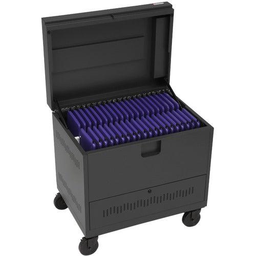 Mobile Laptop Cart - CUBE Toploader 40 Device Storage | Bretford TVTL40PAC-ORC
